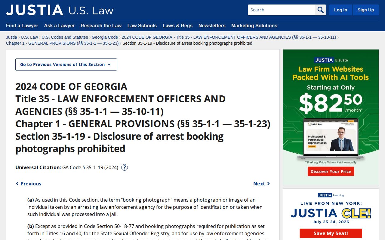 Walker County released inmate mugshot Georgia booking photograph law